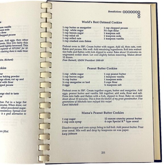 The Jubilee Of Our Many Blessings Cookbook Highland Park UMC 1991 Spiral Bound - Picture 10 of 11